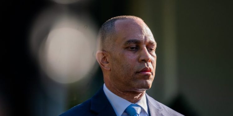 Jeffries seeks to stem House defections, for now, as Democrats panic over Biden